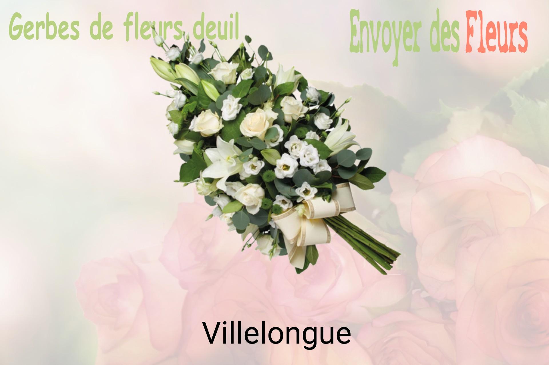 Gerbe de fleurs de deuil livrée à Villelongue